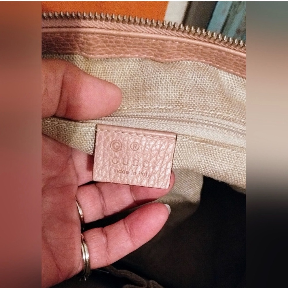 Gucci Dollar Calfskin Blush Pink Satchel - Picture 6 of 8